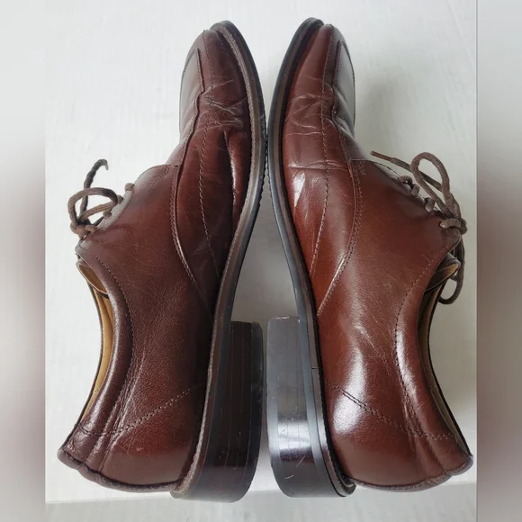 Zengara Men's Brown Leather Dress Shoes Sz 9M - Picture 6 of 11